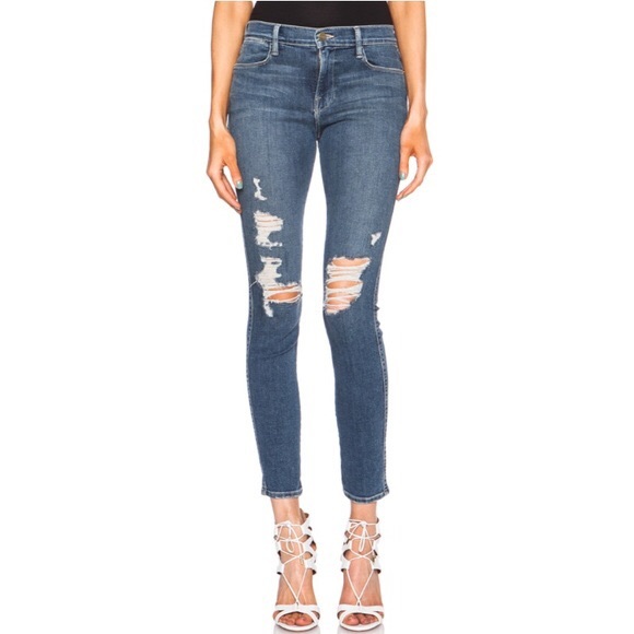 Frame Denim Le a high Skinny Distressed Jean, 25 - Picture 1 of 6